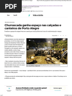 Churrascada Ganha Espaço Nas Calçadas e Canteiros de Porto Alegre