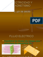 Ley de Gauss y cálculo del flujo eléctrico a través de superficies