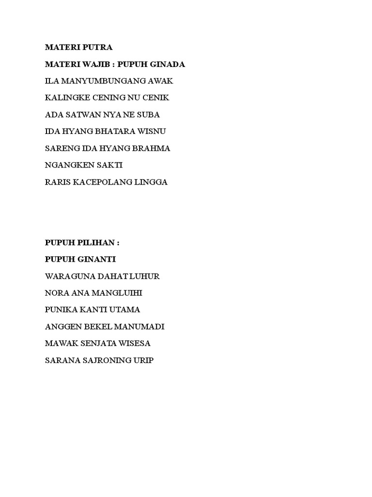 Materi Macepat Papi 2014