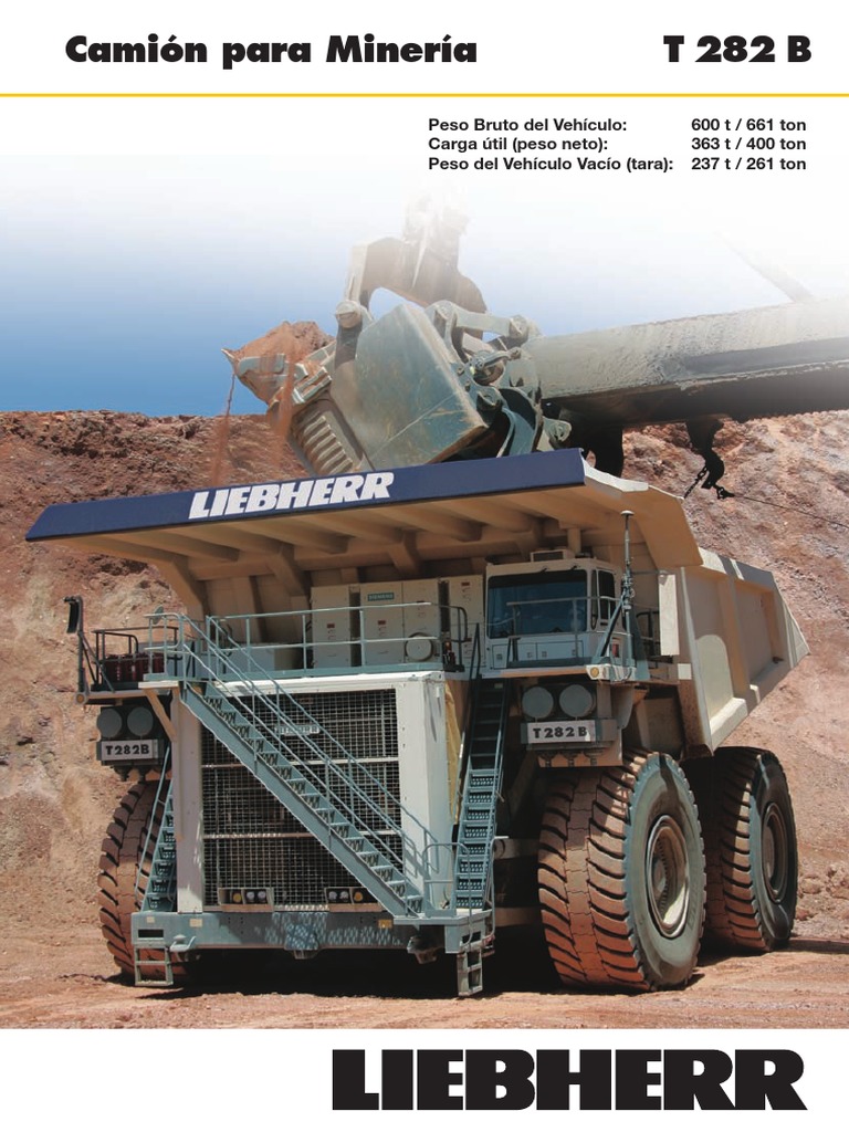 Folleto Liebherr T282B PDF | PDF | Camión | Eje