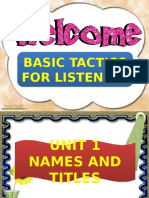 Basic Listening - Unit 1