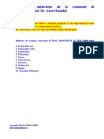 Rezolvari Subiecte Psihopatologie An I Sem II - (Prof. Dr. Aurel Romila)