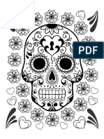 Day of The Dead Coloring Pages For Grown Ups PDF
