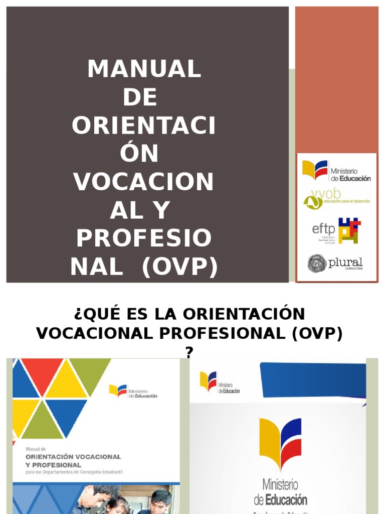 Manual de Orientación Vocacional y Profesional (OVP) | PDF