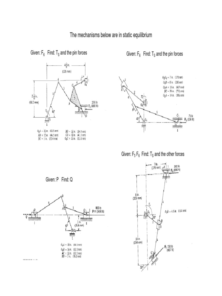 Static Equilibrium: Force Calculations | PDF