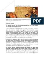 Carta de José de San Martín A Simón Bolívar