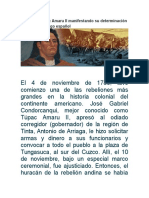 Edicto de Túpac Amaru II Manifestando Su Determinación de Sacudir El Yugo Españo1