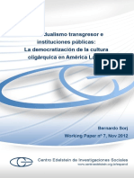 Individualismo Transgresor e Instituciones Publicas