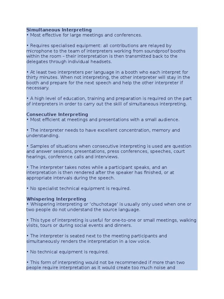 Simultaneous Interpreting | PDF | Language Interpretation | Speech