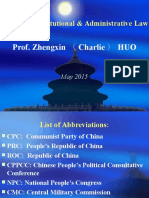 Chinese Constitutional & Administrative Law: Prof. Zhengxin Charlie HUO