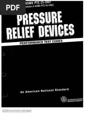 Asme Ptc 25 2001 Pressure Relief Devices Pdf Pdf Non Profit Organizations Science And Technology