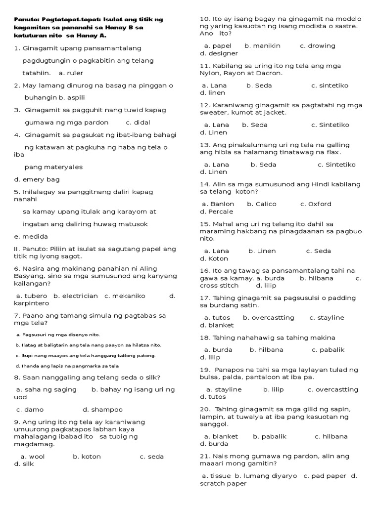 2nd Epp Test | PDF