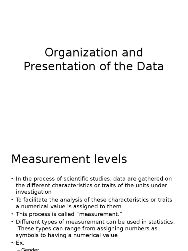 Unit2-1 Statistics | PDF | Level Of Measurement | Statistics