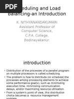Scheduling and Load Balancing