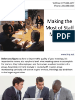 Making the Most of Staff Meetings