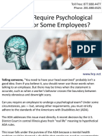 Can You Require Psychological Exams for Some Employees?