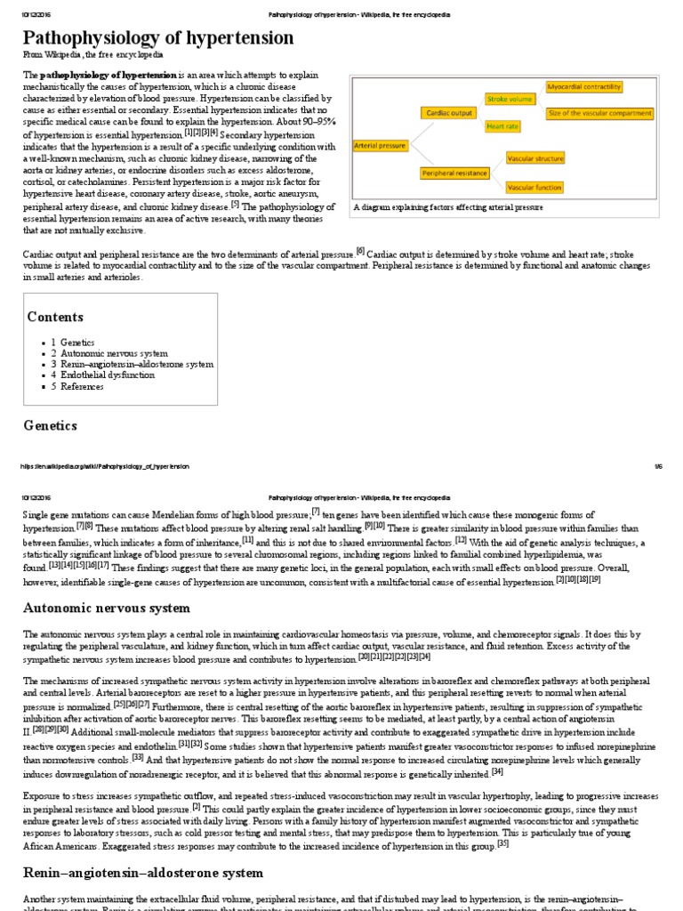 Pathophysiology of Hypertension - Wikipedia, The Free Encyclopedia ...