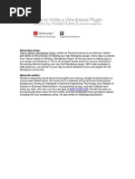 Download Devlounge - How to Write a Wordpress Plugin by simunza SN32728706 doc pdf