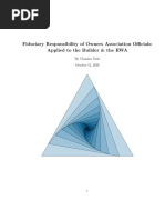 Fiduciary Responsibility & Home Owners Association