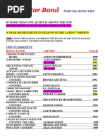 Partial Song List