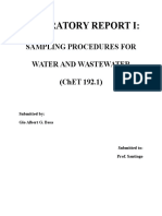 Sampling Procedures For Water and Wastewater