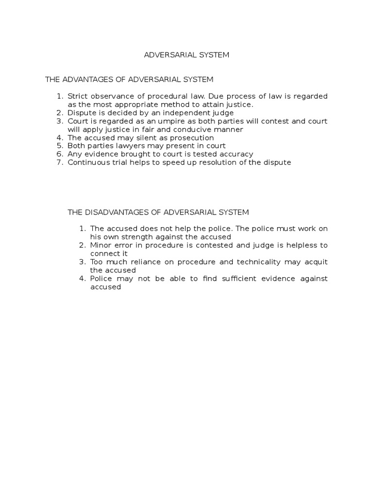 Features of adversarial system picture