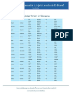 Liste Unregelmäßige Verben Im Übergang