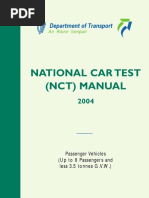 National Car Test (NCT) Manual: Passenger Vehicles (Up To 8 Passengers and Less 3.5 Tonnes G.V.W.)