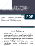 Perancangan Sistem Pendukung Keputusan Pengendalian Persediaan Spare Part