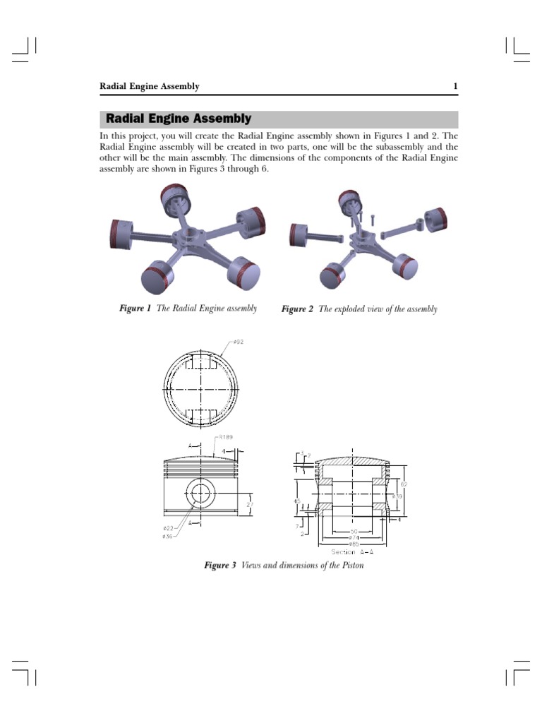 Radial Engine Assembly Guide | PDF | Piston | Internal Combustion Engine