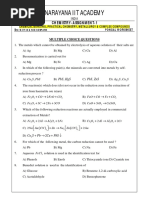 Narayana Iit Academy: Chemistry-Assignment-1