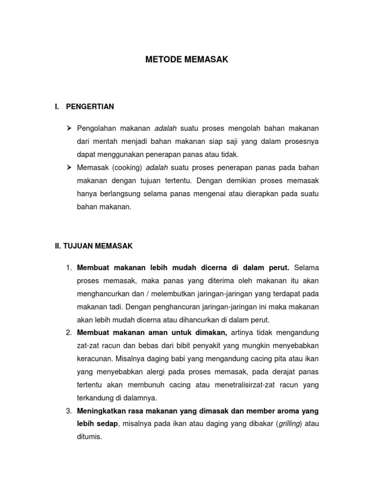4 Metode Memasak 20141022 Pdf