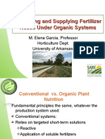 Assessing and Supplying Fertilizer Needs Under Organic Systems