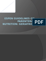 ESPEN Guidelines On Parenteral Nutrition