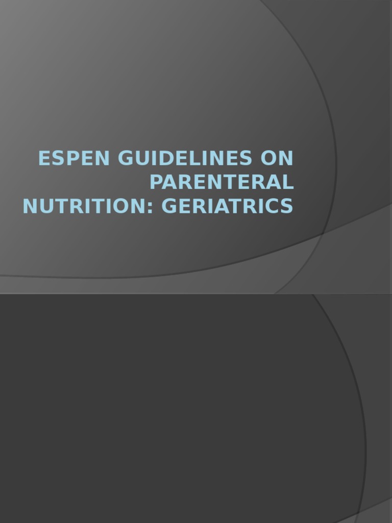 ESPEN NUTRITION GUIDELINES 2023 intelligence overview