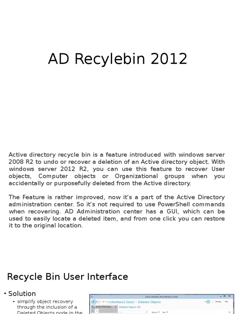 AD Recycle Bin PDF
