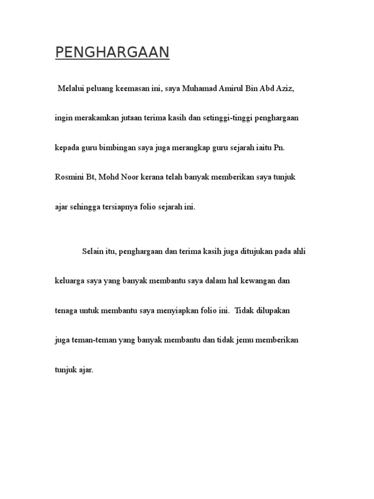 Folio Sejarah 2 Pdf