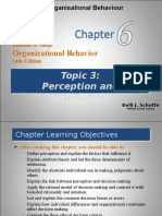 Organizational Behavior: Topic 3: Perception and Attribution