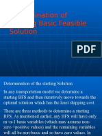 Determination of Starting Basic Feasible Solution