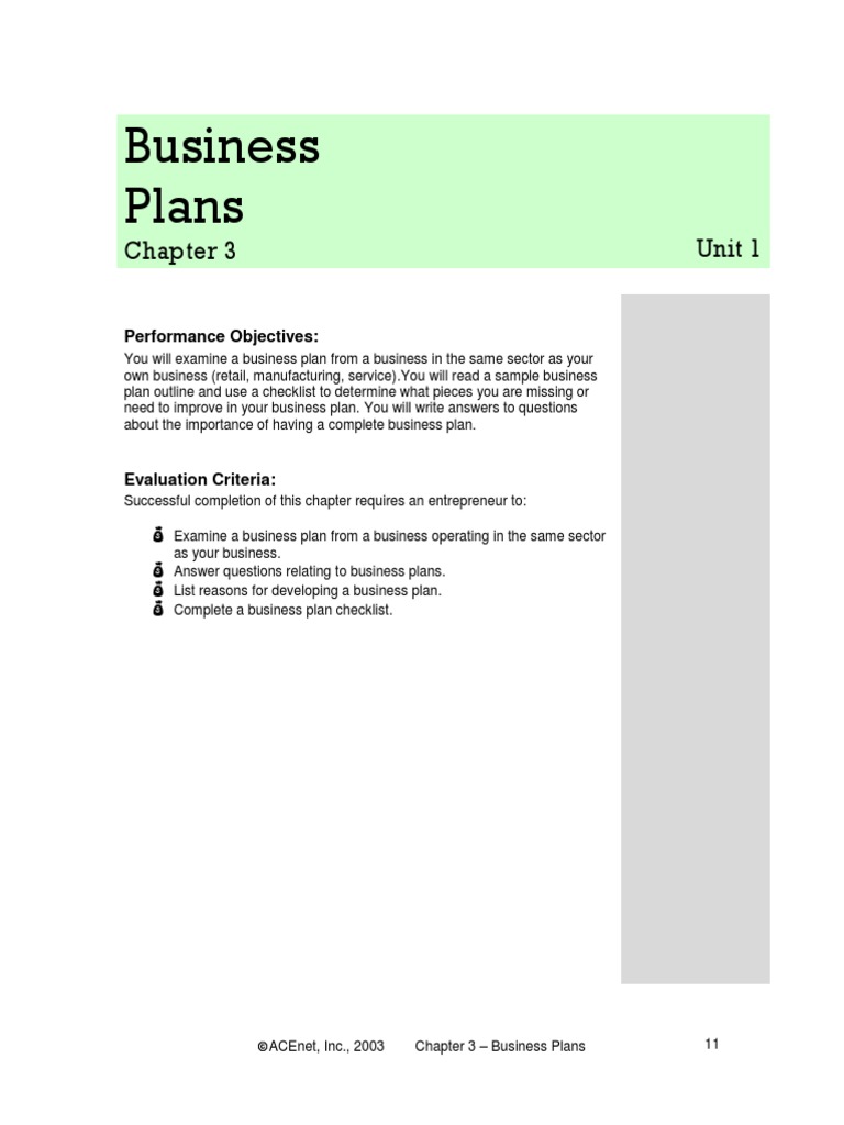 Chapter 3 Business Plans Business Plan Pricing