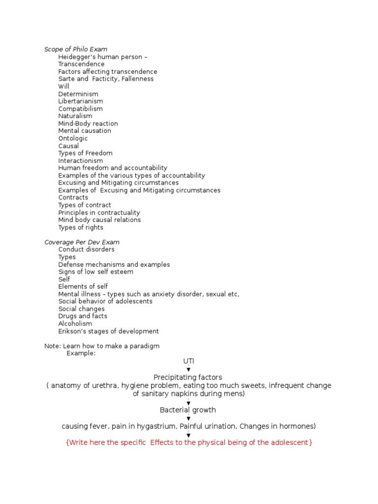 Coverage of Philo and PerDev Exam | PDF | Science & Mathematics