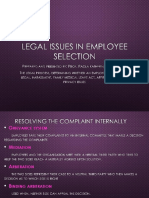 LEgal Issues in Employee Selection