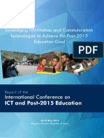 ICT and Post-2015 Education: International Conference On