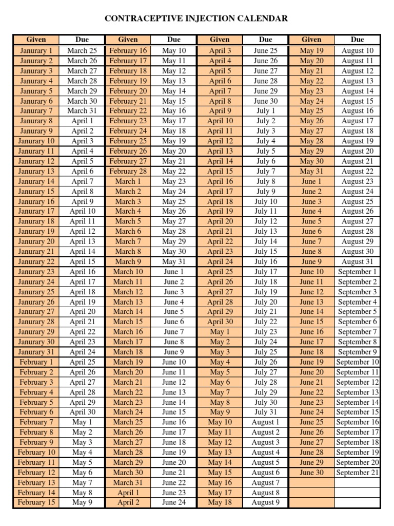 Depo Calendar Pdf Customize and Print