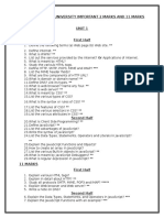 Web Technology Important 2 Marks and 11 Marks