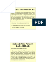 Station 1: Time Period B.C.: Student Challenge Questions