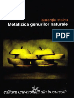Laurentiu Staicu-Metafizica Genurilor Naturale-Editura Universităţii Din Bucureşti %282007%29
