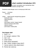 Teknik Injeksi: SC, IM, IC, IV | PDF