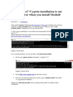 Resolution of "Cygwin Installation Is Out of Date" Error When You Install Moshell On Cygwin