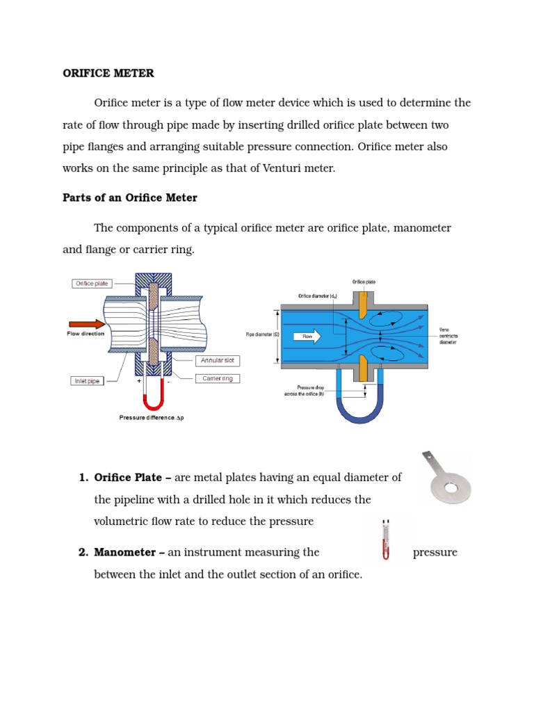 Fundamentals Of Orifice Meter Measurement – SJDBG